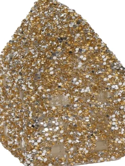Kerstfiguur Strass Huis goud 7,5 x 7,5 x 10 cm