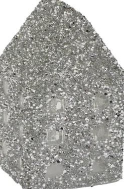 Kerstfiguur Strass Huis zilver 8,5 x 8,5 x 15,5 cm