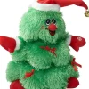Kerstfiguur vrolijke kerstboom groen / rood 25 x 16 x 39 cm