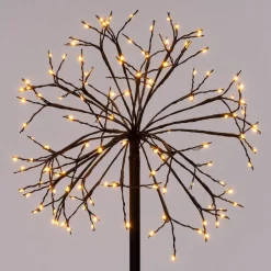 Kerstfiguur vuurwerk met 120 LED lampjes goud H 45 cm