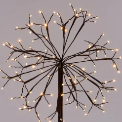 Kerstfiguur vuurwerk met 120 LED lampjes warm wit / flash H 45 cm