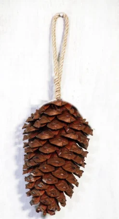 Kersthanger dennenappel Maritima naturel 15 x 8 cm