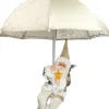 Kersthanger Santabrella kerstman met verlichting D 50 H 60 cm
