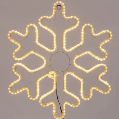Kersthanger schaduw sneeuwvlok 40 x 40 cm met 270 lampjes warm wit