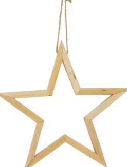 Kersthanger ster naturel D 35 H 3,5 cm
