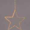 Kersthanger ster zwart met 200 LED lampjes warm wit D 37 cm