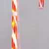 Kersthanger zuurstok rood / wit met verlichting 12,5 x 2,2 x 75 cm