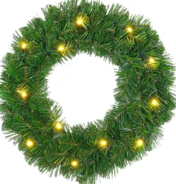 Kerstkrans Winterberg met LED verlichting D 35 cm