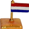 Kerst ornament blokje kaas geel 5 x 5 x 8 cm