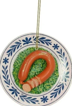Kerst ornament boerenkool 8 x 8 x 2 cm