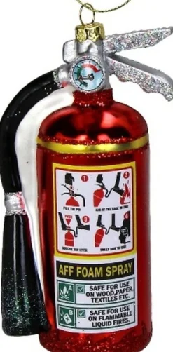 Kerst ornament brandblusser rood 6,4 x 5 x 12,7 cm