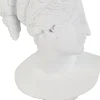 Kerst ornament buste Poly wit 6,7 x 5,5 x 10,5 cm
