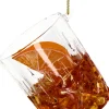 Kerst ornament Cocktail glas bruin D 6 H 7,5 cm