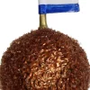 Kerst ornament Disa bitterbal bruin D 6,1 H 9 cm