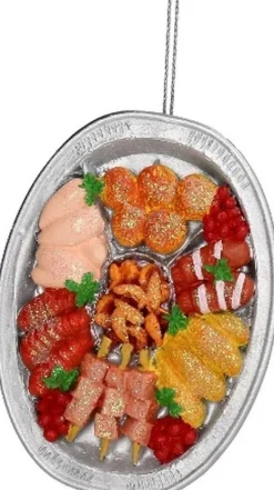 Kerst ornament gourmetschaal 8,9 x 1,5 x 6,9 cm