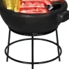 Kerst ornament Grilli barbecue zwart 8,7 x 7,4 x 9,2 cm
