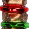 Kerst ornament shaslick bruin 3,2 x 3,2 x 12,7 cm