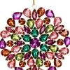 Kerst ornament Sini kralen glanzend D 13 H 1 cm
