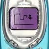 Kerst ornament telefoon blauw / wit 5,1 x 1,8 x 11,4 cm