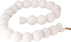 Kerstslinger bal crème 1,8 m