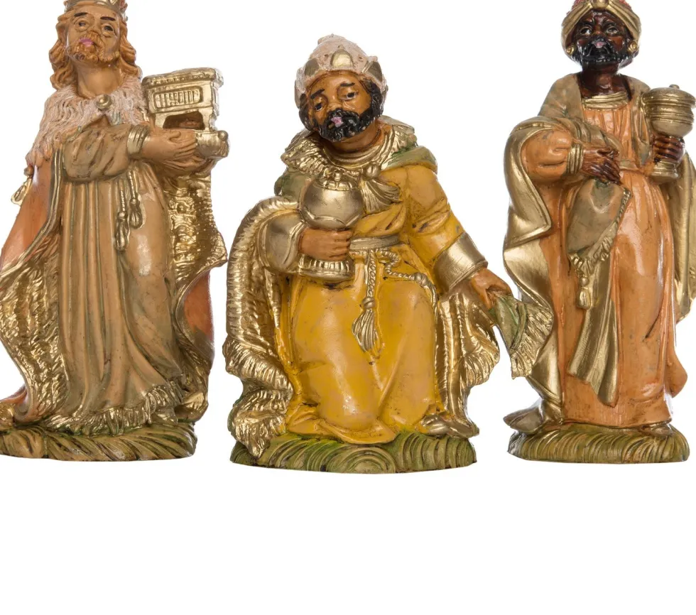 Kerststal figurenset drie koningen 3 stuks H 10 cm