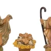 Kerststal figurenset Maria / Jozef / Jezus 3 stuks H 10 cm