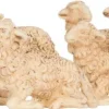 Kerststal figuur schaap 12 stuks H 5/6 cm