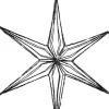 Kerstster Arno zwart met 25 lampjes warm wit 4,5 x 30 x 31,5 cm