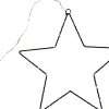 Kerstster Marnix zwart met 50 lampjes warm wit 50 x 50 x 3 cm