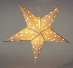 Kerstster wit met verlichting D 60 H 10 cm