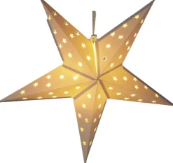 Kerstster wit met verlichting D 60 H 10 cm
