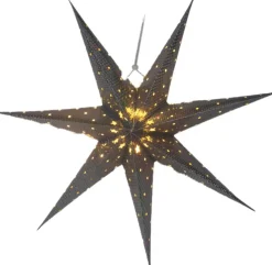 Kerstster zilver met verlichting D 60 H 10 cm