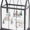 Kersttafereel ski piste huis met verlichting 25,5 x 15,2 x 33 cm