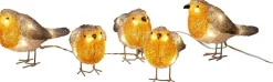 Konstsmide kerstfiguur vogel met verlichting 7 x 17 x 11 cm 5 stuks