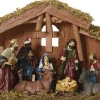 KSD kerststal met figuren 10 x 30 x 21 cm