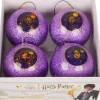 Kurt S. Adler kerstbal set Harry Potter paars D 7,5 cm 4 stuks