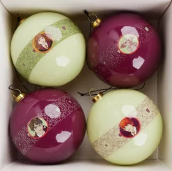 Kurt S. Adler kerstbal set Harry Potter rood / groen D 7,5 cm 4 stuks