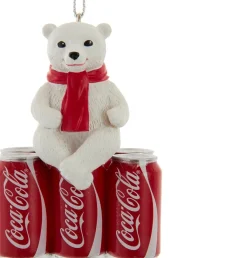 Kurt S. Adler kerstfiguur Coca Cola beer 6pack wit / rood 7 x 7 x 11 cm