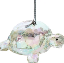 Kurt S. Adler kerst ornament Arti schildpad transparant 8 x 4 x 9 cm