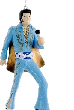 Kurt S. Adler kerst ornament Elvis Presley in pak blauw 5,72 x 3,18 x 11,43 cm