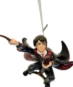Kurt S. Adler kerst ornament Harry Potter op bezem zwart 8 x 5 x 8 cm