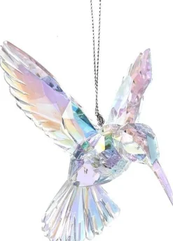 Kurt S. Adler kerst ornament kolibrie Maurice wit iriserend 8 x 10 x 10 cm