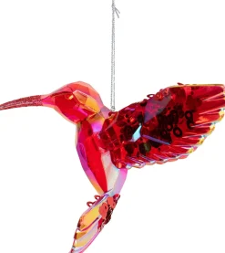 Kurt S. Adler kerst ornament Kolibrie iriserend rood 9 x 4 x 8 cm