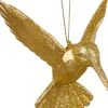 Kurt S. Adler kerst ornament kolibrie met glitters goud 8 x 10 x 10 cm