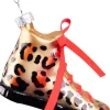 Kurt S. Adler kerst ornament schoen met luipaardprint goud 6,03 x 5,40 x 13,65 cm