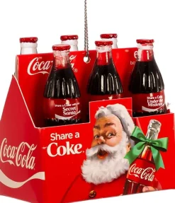 Kurt S. Adler kerstornament six pack Coca-Cola flesjes 6,68 x 4,45 x 6,68 cm