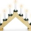 LED dinerkaars hout wit 41 x 6 x 30 cm