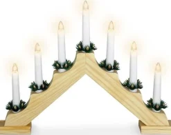 LED dinerkaars hout wit 41 x 6 x 30 cm