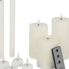 LED kaarsenset met afstandsbediening / timer wit 9 stuks
