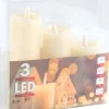 LED stompkaars op batterij wit D 5 H 10/12,5/15 cm 3 stuks